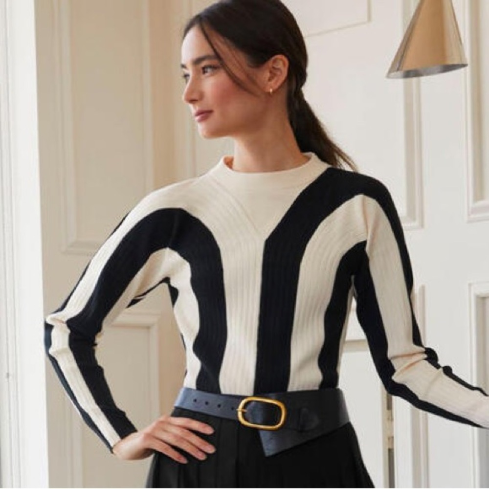 Carlisle Black White Sweater, NWT, $595MSRP